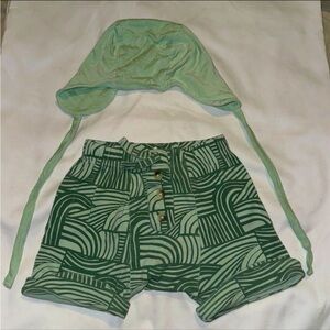 Kate Quinn 2pc Green Set - Bonnet & Shorts